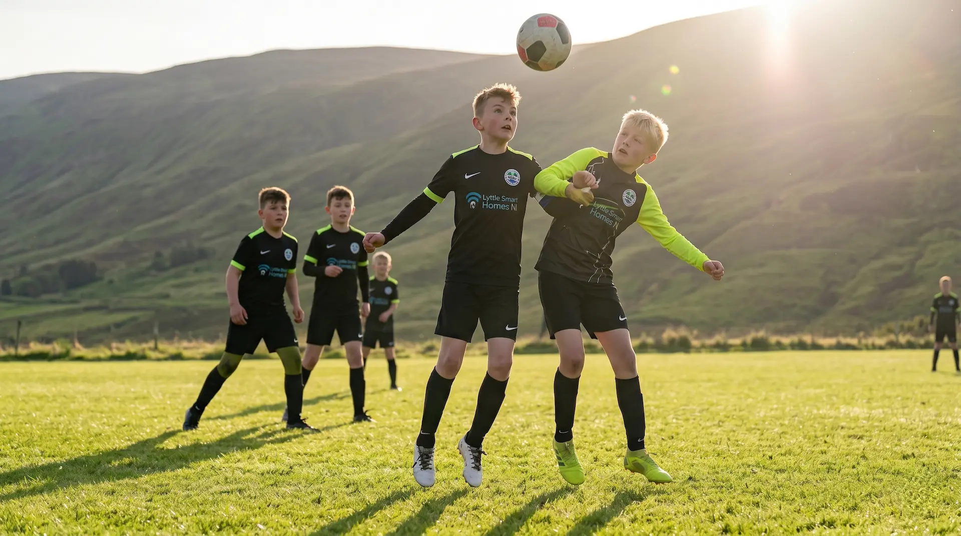 Glens United team in the goal